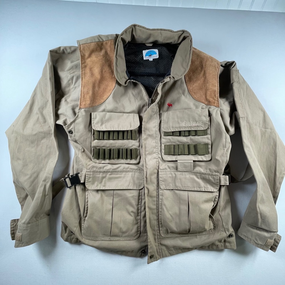 Gary Nesse The Ultimate System Hunting Jacket Vest Tan Khaki Mens XL Convertible